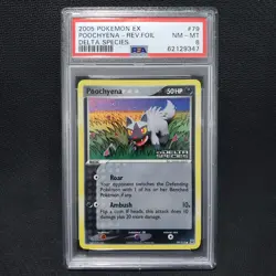 2005 Pokemon: POOCHYENA 79/113 - [Reverse Holo] [EX Delta Species] - NM/MT PSA 8 - Image 1