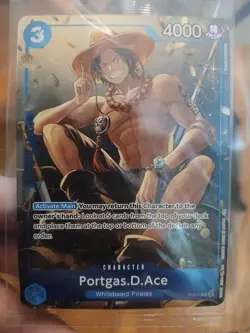 Portgas.D.Ace P-074 One Piece Promo Card Foil Tin Promo English TCG NM Sealed - Image 1