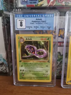 Vintage Bundle Of Graded Pokemon Cards Arbok & Kraby BOTH 1ST EDITION! graded 8 - Image 2