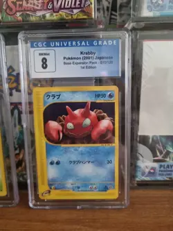 Vintage Bundle Of Graded Pokemon Cards Arbok & Kraby BOTH 1ST EDITION! graded 8 - Image 3