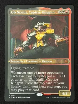 1x MTG Ob Nixilis, Captive Kingpin (Foil Etched) - MOM: The Aftermath (MAT) #141 - Image 1