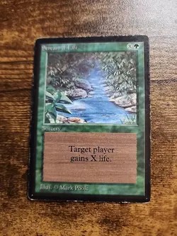 MTG MAGIC : The Gathering - BETA - STREAM OF LIFE - RARE FIND!!! - Image 1