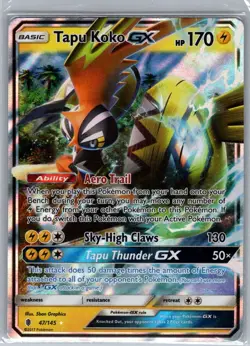 Tapu Koko GX 47/145 SM - Guardians Rising - Pokemon Card - NM - Image 1