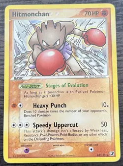 Hitmonchan 24/115 Pokemon TCG EX Unseen Forces Rare Non Holo Heavy Play HP - Image 1