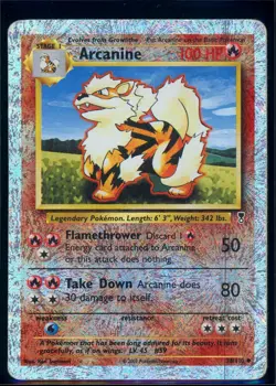 Pokemon LEGENDARY COLLECTION - #36/110 Arcanine - Reverse Holo - ENG - Damaged - Image 1