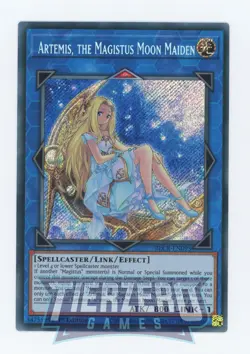 Yugioh Artemis, the Magistus Moon Maiden BLCR-EN095 Secret Rare 1st Ed Nr Mint - Image 1