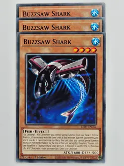Yu Gi Oh - 3x LED9-EN052 Buzzsaw Shark - Common - Image 1