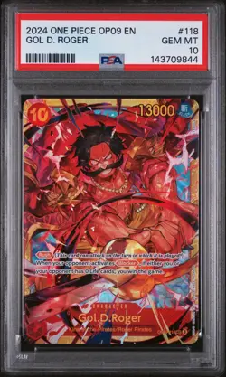2024 One Piece OP09-118 Gold D. Roger Secret Rare PSA 10 - Image 1