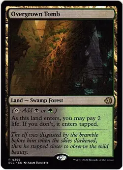 MTG Lorwyn Eclipsed Overgrown Tomb (Rare) - Image 1