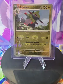 Fraxure (Master Ball Pattern) 069/086 Reverse Holo Pokemon TCG Black Bolt BLK NM - Image 1