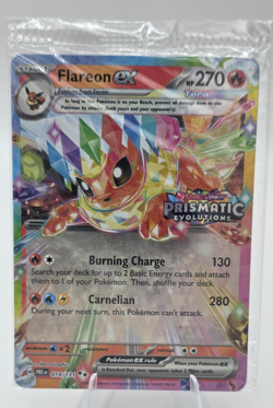 Pokemon TCG - Flareon EX Prismatic Evolutions Stamped Card *Sealed* 014/131 - Image 1