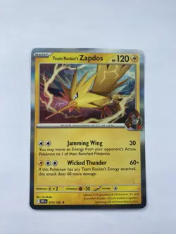 Team Rocket's Zapdos 70/182 Rare Holo Destined Rivals Pokemon - Image 1