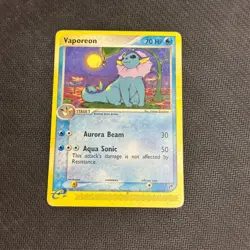 Pokemon TCG Vaporeon Sandstorm 25/100 Regular Rare - Played - Image 1