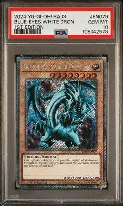 2024 YU-GI-OH! RA03-QUARTER CENTURY BONANZA 1ST ED BLUE-EYES WHITE DRAGON PSA 10 - Image 1