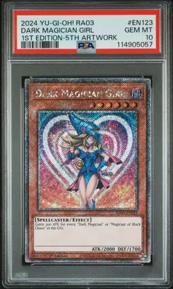 2024 YU-GI-OH! RA03-QUARTER CENTURY BONANZA #EN123 DARK MAGICIAN GIRL PSA 10 - Image 1