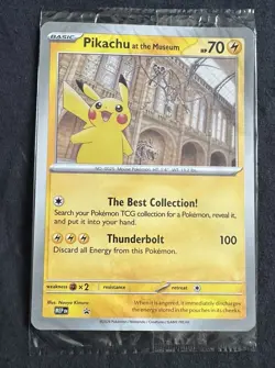Pikachu At The Museum (SEALED) Natural History Museum Pokemon Promo Card 2026 #2 - Image 1