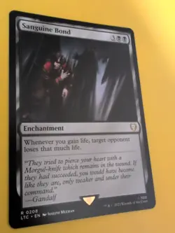 Sanguine Bond. LTC rare Enchantment Magic the Gathering Card. - Image 4