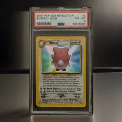 Pokemon Card 2001 Blissey Neo Revelation 02/64 Holo Rare PSA 8 NM-MT - Image 1