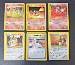Blaine’s Gym Heroes Pokemon: 6 Card Lot- LP/Excellent WOTC - Image 1