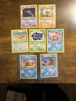 Pokemon Cards Lot of 7 cards 2 shadowless 5 first edition all LP+ - Image 1