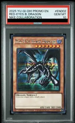 PSA 10 Yu-Gi-Oh Nike Red-Eyes Black Dragon Promo Card Japan Exclusive NKC1-EN002 - Image 1