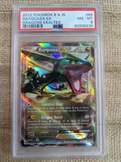 PSA 8 2012 Pokemon B & W Rayquaza EX Dragons Exalted #85 - Image 1