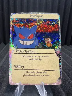 Prankgar (Gengar) - Pack Hit Holo - First Print PokeDoodly Fan Art - Pokemon - Image 1