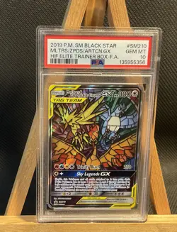 Pokemon Moltres Zapdos Articuno GX Hidden Fates Promo SM210 PSA 10 New Cert - Image 1