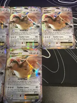 Pokemon TCG Pidgeot EX 64/108 XY Evolutions Extended Art Ultra Rare Lot Of 6 - Image 3
