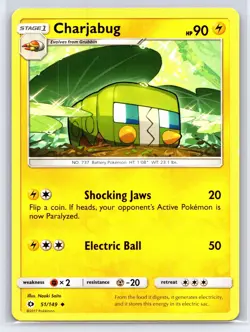 2017 Pokemon TCG - Sun & Moon SM Regular Charjabug 51/149 - Image 1