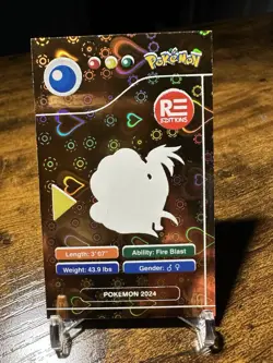 2024 Pokemon Pokedex Black #038 Ninetales Gold Heart Holo - Image 5