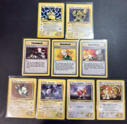 Vintage Lt. Surge's Gym Heroes Pokemon 9 Card Lot 2000 - Holos/1st Ed/Rares - Image 1