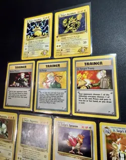 Vintage Lt. Surge's Gym Heroes Pokemon 9 Card Lot 2000 - Holos/1st Ed/Rares - Image 5