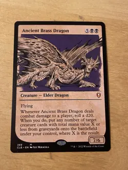 Ancient Brass Dragon Showcase Commander Legends: Battle For Baldur’s Gate NM MTG - Image 1