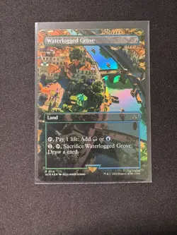 WATERLOGGED GROVE (BORDERLESS) FOIL - Magic: The Gathering - NM/M - Image 1
