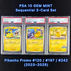 PSA10 Pikachu SV-P Promo 2023 2024 2025 #120 #197 #242 Sequential JP Pokemon GEM - Image 1