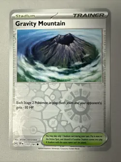 Pokemon TCG * SV Surging Sparks * 177/191 Gravity Mountain U * REVERSE HOLO * NM - Image 1