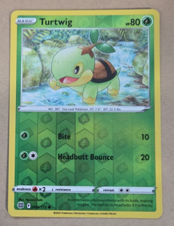 2022 Pokemon Brilliant Stars #6 Turtwig Rev Holo NM to Mint Condition - Image 1
