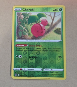 2022 Pokemon Brilliant Stars #12 Cherubi Rev Holo NM to Mint Condition - Image 1