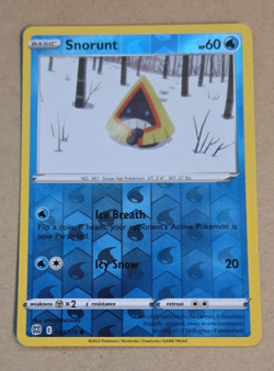 2022 Pokemon Brilliant Stars #34 Snorunt Rev Holo NM to Mint Condition - Image 1