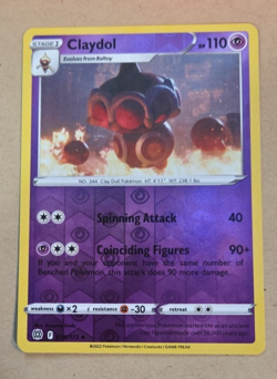 2022 Pokemon Brilliant Stars #59 Claydol Rev Holo NM to Mint Condition - Image 1