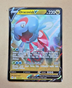 2022 Pokemon Brilliant Stars #114 Dracovish V Full Art NM to Mint Condition - Image 1