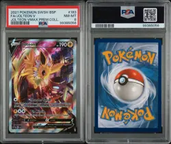 Pokemon 2021 Jolteon V SWSH183 Full Art VMAX Premium Collection Promo PSA 8 - Image 3