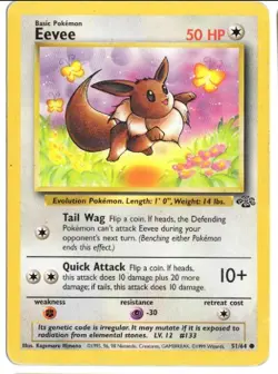 POKEMON TCG ~EEVEE ~ 51/64 ~ JUNGLE SET - Image 1