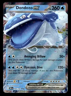 Dondozo ex 066/182 Double Rare Destined Rivals Pokemon NM - Image 1