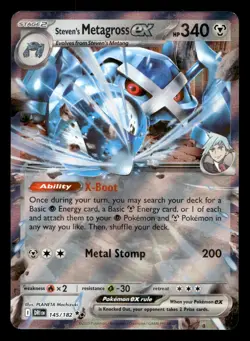 Steven's Metagross ex 145/182 Double Rare Destined Rivals Pokemon NM - Image 1