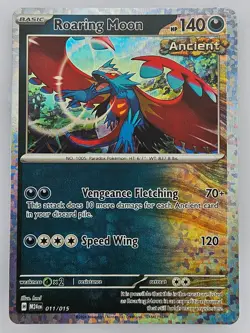 Pokemon TCG - 011/015 Roaring Moon Reverse Holo McDonald's Promo 2025 M24EN - Image 1