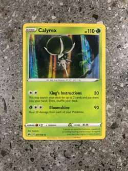 Pokemon TCG Cards Calyrex 017/159 Crown Zenith Holo Rare MINT - Image 1