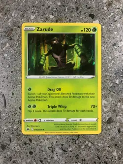 Pokemon TCG Cards Zarude 016/159 Crown Zenith Holo Rare MINT - Image 1