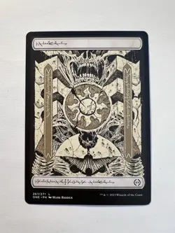 Plains - FULL ART Phyrexian - MTG Phyrexia: All Will Be One - NM - Image 1